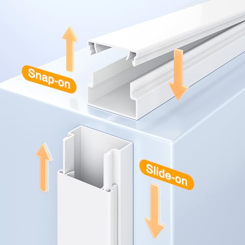 Delamu Cord Hider 157in - Wall Cable Management & Organizer for TV Wires | White Wire Covers - Image 5