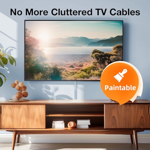 Delamu Cord Hider 157in - Wall Cable Management & Organizer for TV Wires | White Wire Covers - Image 8