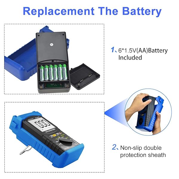 AP-6688B Digital Insulation Resistance Tester: Auto Range Megohmmeter with 1999 Counts, 500V-5000V, Data Hold & Backlit Display - Image 7