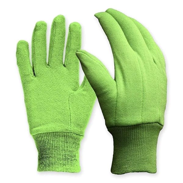 DIGZ Buy Digz Cotton Jersey Garden Gloves in Green - Medium Size for Ultimate Comfort & Durability
