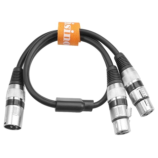 Disino XLR Splitter Cable 3 Pin Dual XLR Female to Male Patch Y Cable 5 Feet Balanced Microphone Cord Audio Adaptor - Image 4