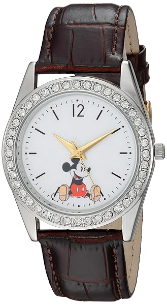 Disney Women's Mickey Mouse Quartz Metal Casual Watch Brown Model WDS000379