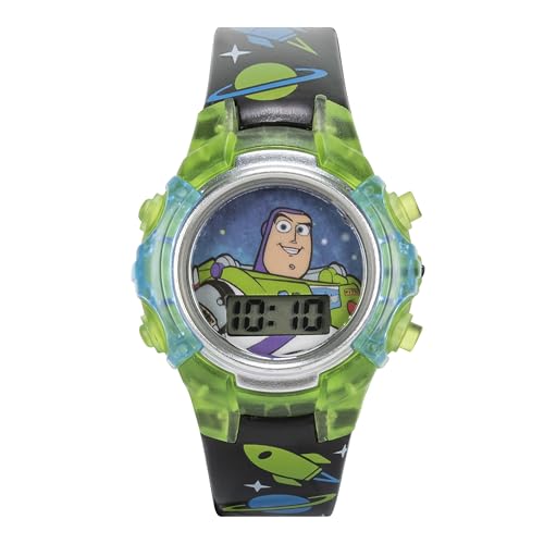 Disney Pixar Toy Story 4 Buzz Lightyear Kids Flashing LCD Watch Colorful Light-Up Dial Durable Case Space-Themed Strap Ages 4+ - Image 5