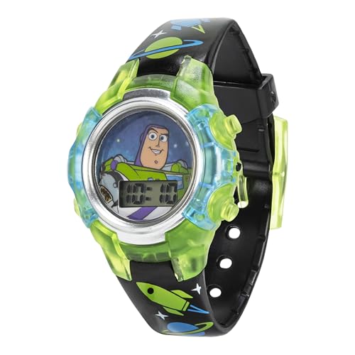 Disney Pixar Toy Story 4 Buzz Lightyear Kids Flashing LCD Watch Colorful Light-Up Dial Durable Case Space-Themed Strap Ages 4+ - Image 6