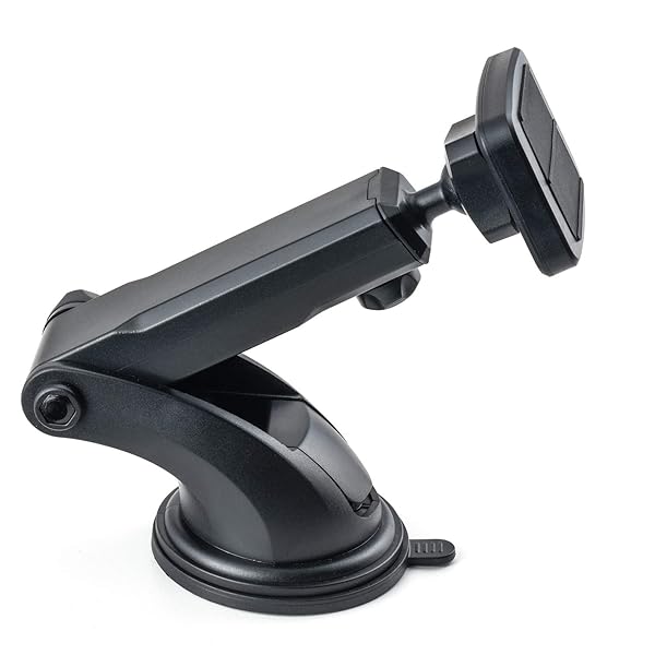 Dockem DashPro Magno Mount 3.0 Magnetic Car Mount with Suction Base and Adjustable Extension Arm for Easy Dash Installation