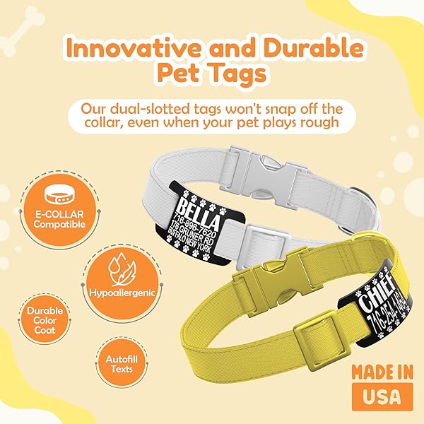 Personalized Silicone Dog ID Tags Custom Pet Name Tags for Dogs - Image 2