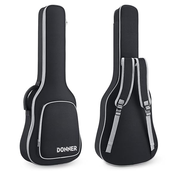Donner 39 Inch Electric Guitar Case - Waterproof, 5mm Padding, Adjustable Straps & Thick Handle - Durable Soft Bag in Black