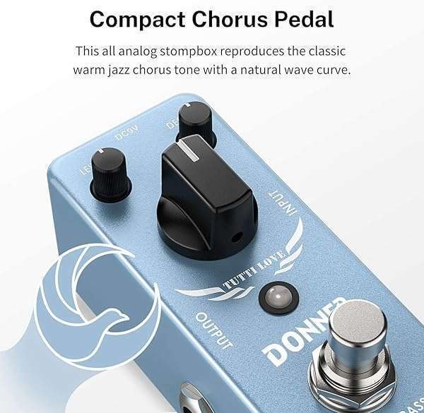 Donner Chorus Pedal: Tutti Love Analog Effect for Warm Electric Guitar Sound | True Bypass - Image 4