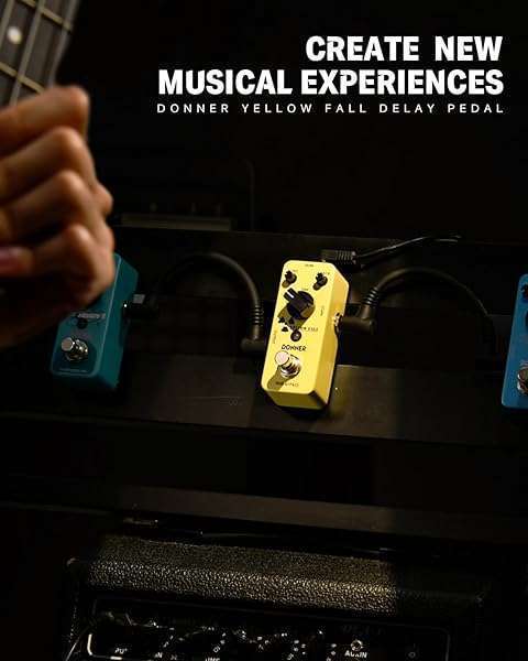 Donner Yellow Fall Analog Delay Pedal for Electric Guitar | True Bypass Mini Effect for Pedal Boards - Image 8