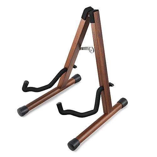 Donner Wood Guitar Stand: Adjustable A-Frame Holder for Acoustic, Electric, Bass, Cello, Mandolin & More
