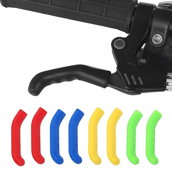 Donut Holes Bike Brake Lever Grip Protector - Anti-Slip Silicone Sleeve in 5 Colors for Mountain & Road Bikes - Image 2