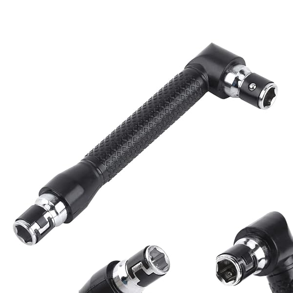 Double Headed L-Shaped 1/4 Inch Hex Socket Wrench for Metal & Wood Workers - 90 Degree Right Angle Tool