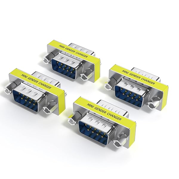 DriverGenius DriverGenius RD232M2M DB9 Serial Gender Changer - USB to RS232 Adapter (4 Pack, Male/Male)