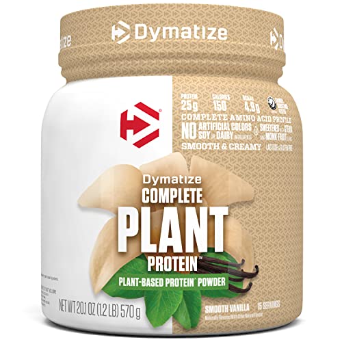 Dymatize Buy Dymatize Vegan Plant Protein - Smooth Vanilla, 25g Protein, 4.8g BCAAs, Complete Amino Acids, 15 Servings