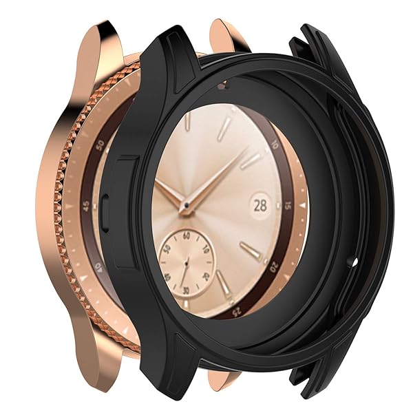 E ECSEM Protective Case Cover Compatible with Samsung Galaxy Watch 42mm Colorful Shock-Proof Cover Sleeve Watch Cover Slim Designer Sleeve Protector for Galaxy Watch SM-R810/SM-R815 Smartwatch (3Pack) - Image 3