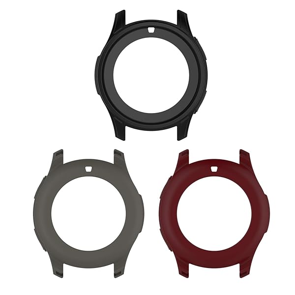 E ECSEM Protective Case Cover Compatible with Samsung Galaxy Watch 42mm Colorful Shock-Proof Cover Sleeve Watch Cover Slim Designer Sleeve Protector for Galaxy Watch SM-R810/SM-R815 Smartwatch (3Pack) - Image 2