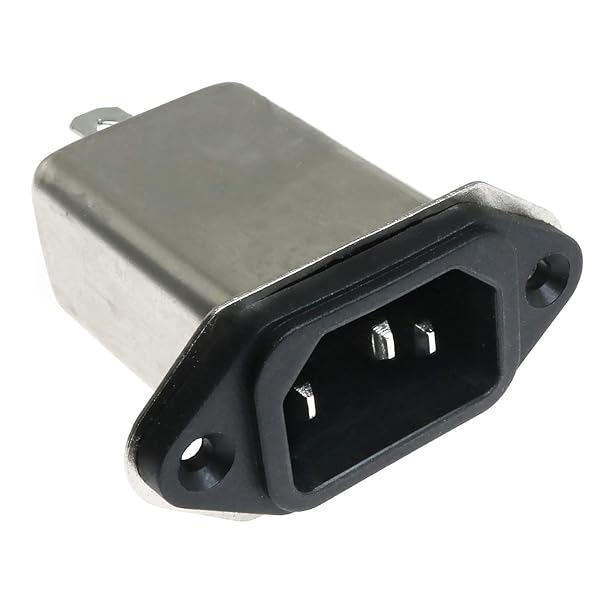 E-Outstanding 250V 10A IEC 320 C14 Male Plug Black PCB Panel Power Socket Connector EMI Filter - Image 4