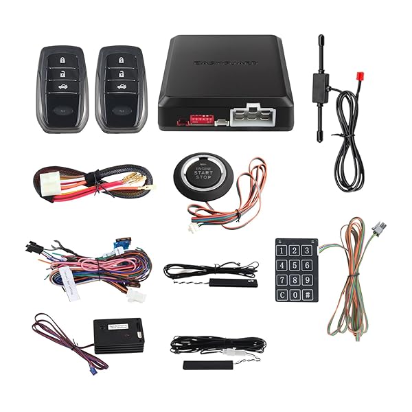 EASYGUARD EasyGuard EC002-T2-NS: Advanced PKE Car Alarm with Proximity Sensor, Remote Start & Touch Password Entry