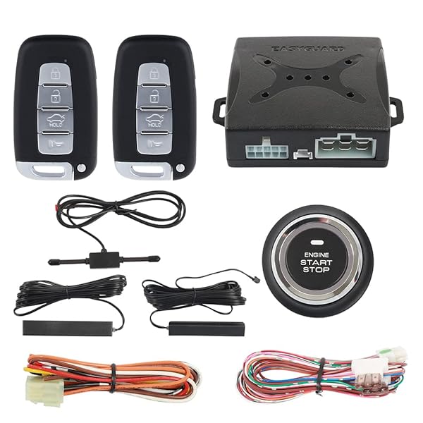 EASYGUARD PKE Car Alarm System Proximity Lock Unlock Push Button Start Remote Engine Start Keyless Go DC12V EC003N-K-1