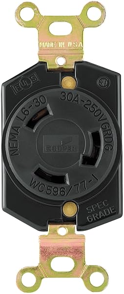 Buy EATON L630R Single Lock 30A 250V Receptacle - Durable Black Power Solution