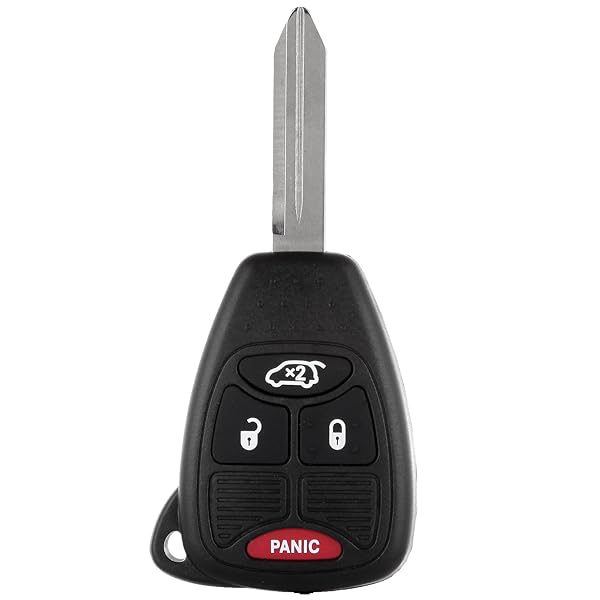 ECCPP ECCPP Keyless Shell Case for Chrysler Jeep Key Fob Combo 4 Button M3N65981772 Replacement Remote Entry