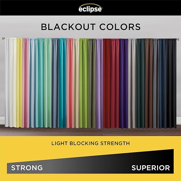 ECLIPSE Kendall Modern Blackout Thermal Rod Pocket Window Curtain 42 X 54 Coral for Bedroom or Living Room - Image 3