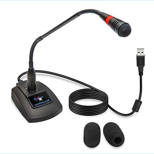 "ECS WordSentry 19" USB Gooseneck Microphone: Noise-Cancelling, Unidirectional for Streaming, Podcasting, Gaming & Meetings"