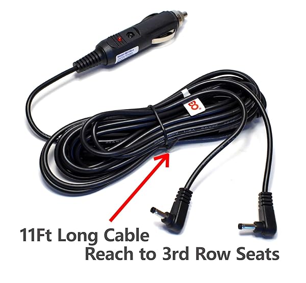 EDO Tech 11' Car Charger for Philips Dual Screen DVD Players - Compatible with Pet9402/37, Pd7012/37 & More - Image 4