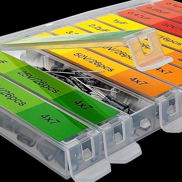 304pcs Electrolytic Capacitor Assortment Kit: 0.1uF to 2200uF for Arduino & Industrial Use - Image 4