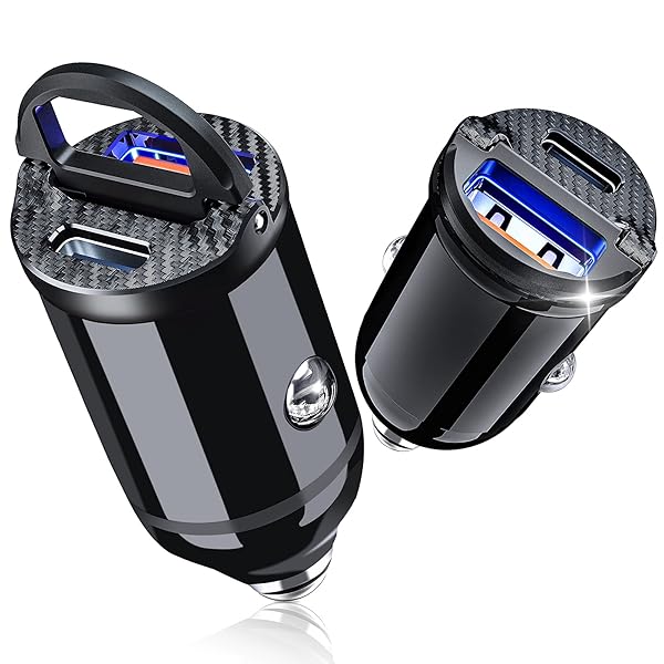 Electop Mini 30W Dual USB Car Charger 2 Pack Fast Charging Compact Design for Cars
