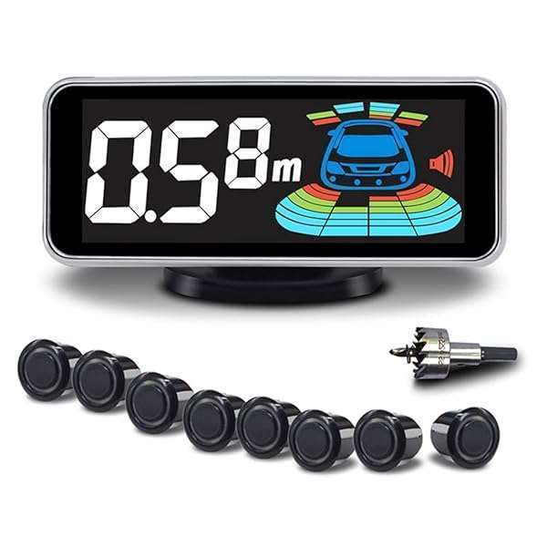 ELSNU ELSNU Backup Radar System: 8 Parking Sensors for Safe Vehicle Reversing with LCD Display & Sound Alerts