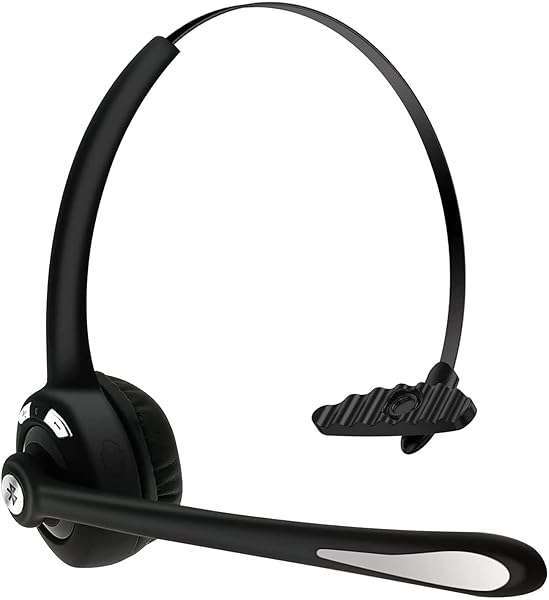EMHFLYFN EMHFLYFN Bluetooth Headset: 12-Hour Talk Time for Truckers & Call Centers - Wireless Microphone for Home Office & PC