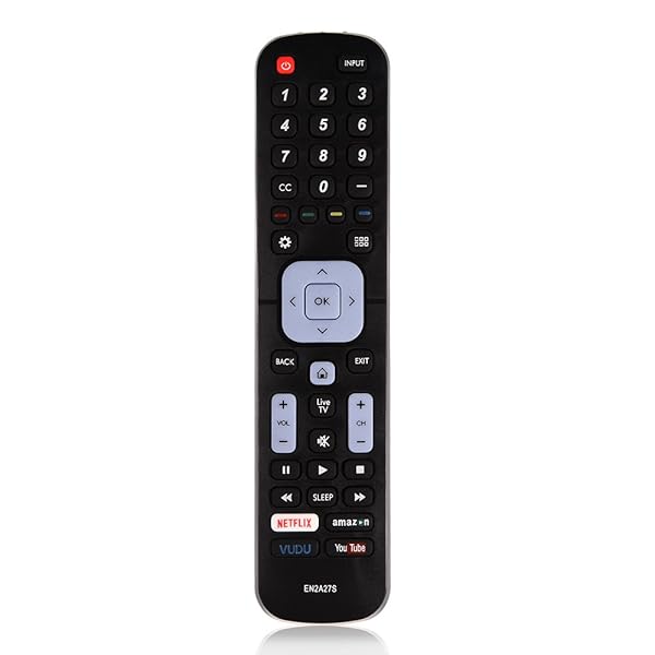 EN2A27S Remote Control for Sharp TV - Universal Replacement for LC-40N5000U, LC-43N5000U, LC-43N6100U