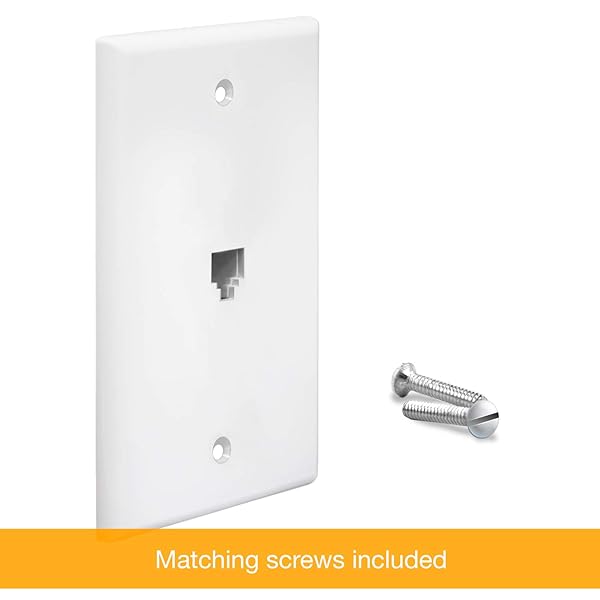 ENERLITES RJ11 Telephone Jack Wall Plate 1-Gang Standard Size White 6-Position 4-Conductor Single Port 2-Line Support 6611-W - Image 5