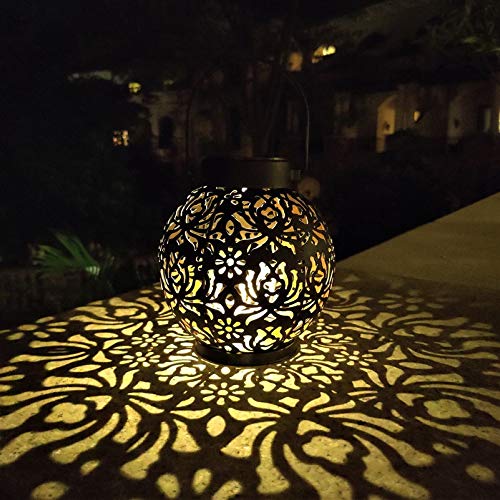 EXCMARK 2 Pack Solar Hanging Lanterns - Perfect Outdoor Christmas Lights & Unique Gardening Gifts for Women - Image 7