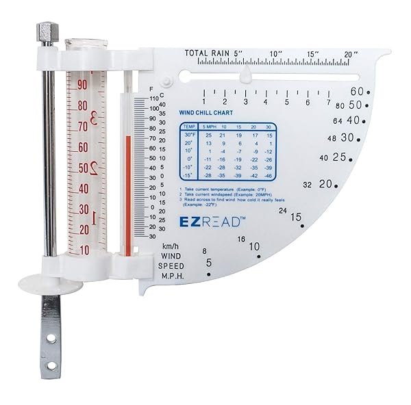 EZRead EZRead 5-in-1 Weather Station 840-0052 - Accurate Forecasting & Stylish Design in White