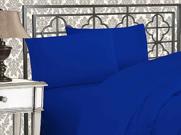 Elegant Comfort 1500 Thread Count Egyptian Quality Ultra Soft Luxurious 2-Piece Pillowcases Standard Size Royal Blue