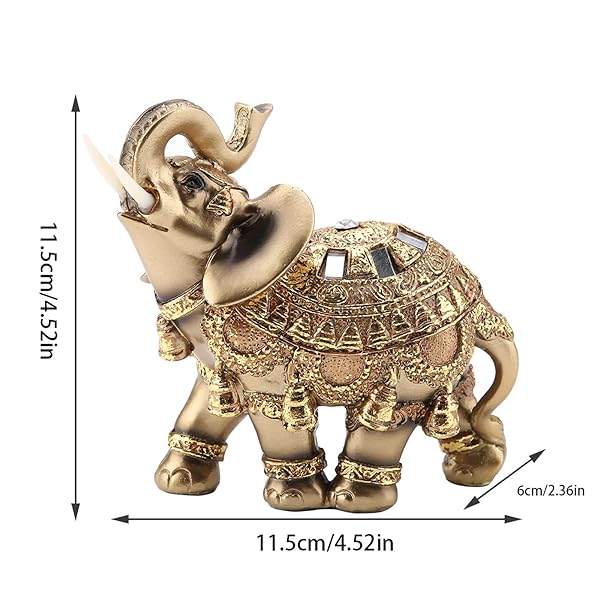 Thai Elephant Statue: Perfect Gift for Home & Shop Decor | Feng Shui Good Luck Decoration in 3 Sizes - Image 10