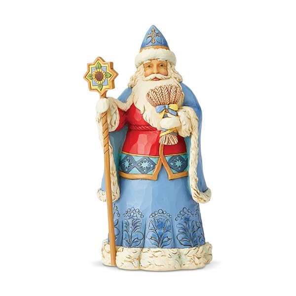 Enesco Jim Shore Santa's Around The World Ukrainian Figurine - 7.1 Inch Multicolor Collectible