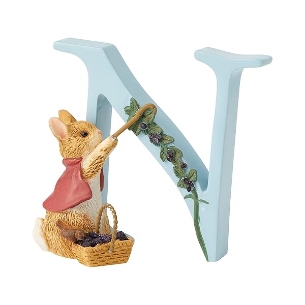 Enesco Enesco Beatrix Potter Letter N Flopsy Figurine - 2.68 Inch Multicolor Collectible