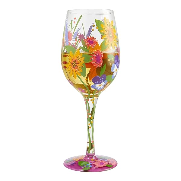 Enesco Lolita Garden Hand-Painted Wine Glass - Artisan Multicolor Design, Perfect Gift! - Image 6