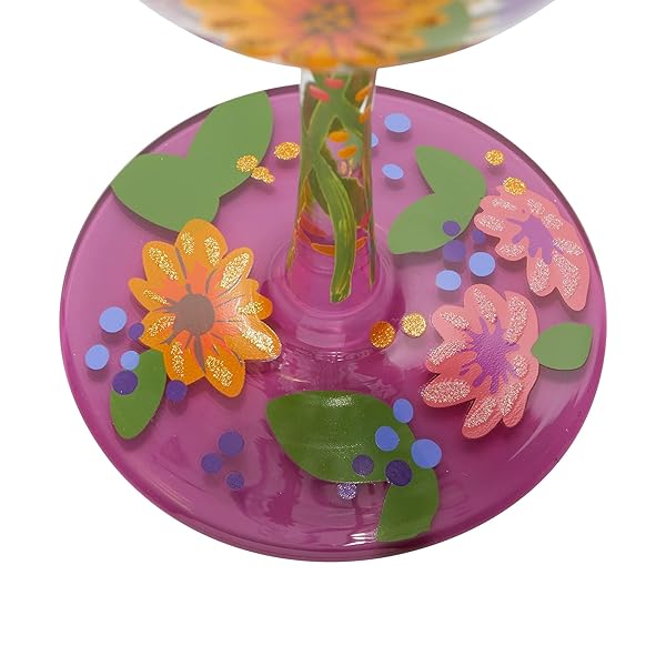 Enesco Lolita Garden Hand-Painted Wine Glass - Artisan Multicolor Design, Perfect Gift! - Image 7