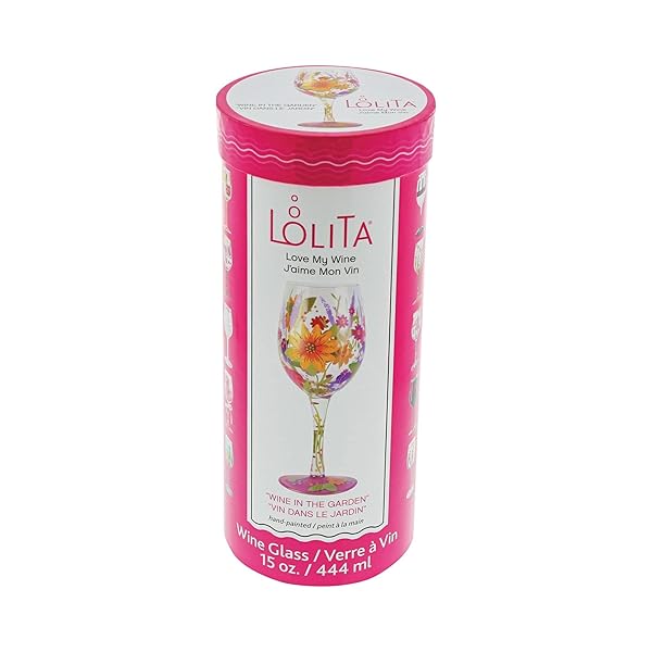 Enesco Lolita Garden Hand-Painted Wine Glass - Artisan Multicolor Design, Perfect Gift! - Image 8
