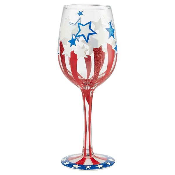 Enesco Lolita Land of The Free Artisan Wine Glass - Colorful 1 Count Design for Unique Celebrations - Image 5