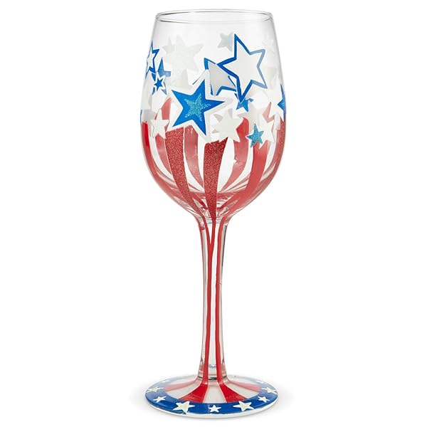 Enesco Lolita Land of The Free Artisan Wine Glass - Colorful 1 Count Design for Unique Celebrations - Image 3