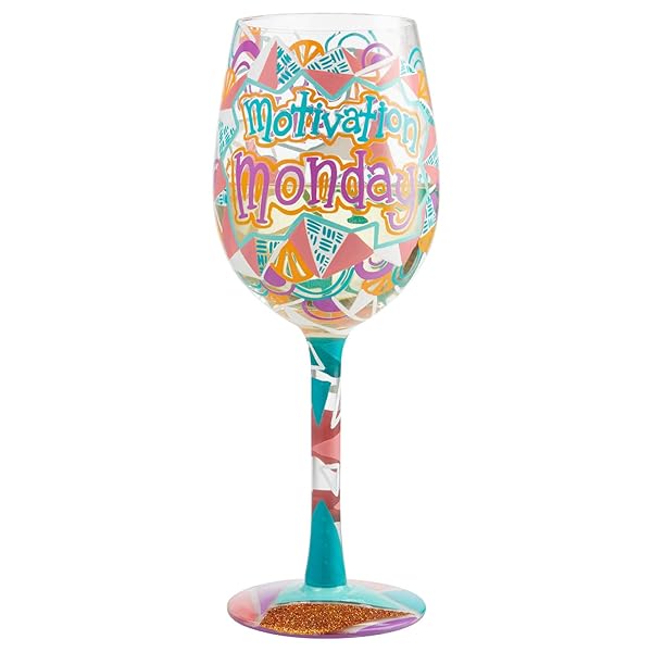 Shop Enesco Lolita Hand-Painted 15oz Wine Glass - Perfect for Motivation Monday! - Image 2