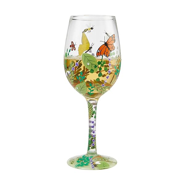 Shop Enesco Lolita Artisan Wine Glass - 15oz Multicolor Design | Unique Gift Idea - Image 3