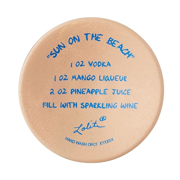 Enesco Lolita Sun on the Beach Hand-Painted Wine Glass - Artisan Multicolor Design - Image 9