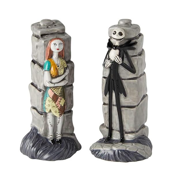 Enesco Disney Nightmare Before Christmas Jack & Sally Salt and Pepper Shakers - 3.85 Inch Multicolor Collectibles - Image 3