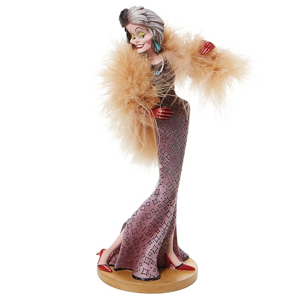 Enesco Disney 101 Dalmatians Cruella de Vil Figurine - 8.46 Inch Multicolor Showcase Collectible
